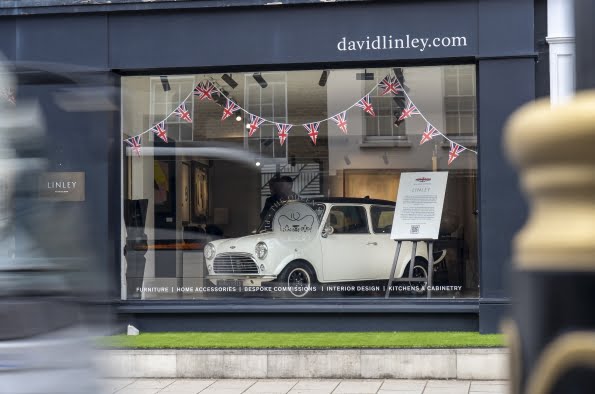 David Brown Automotive partner with LINLEY to display Mini Remastered in London for Platinum Jubilee