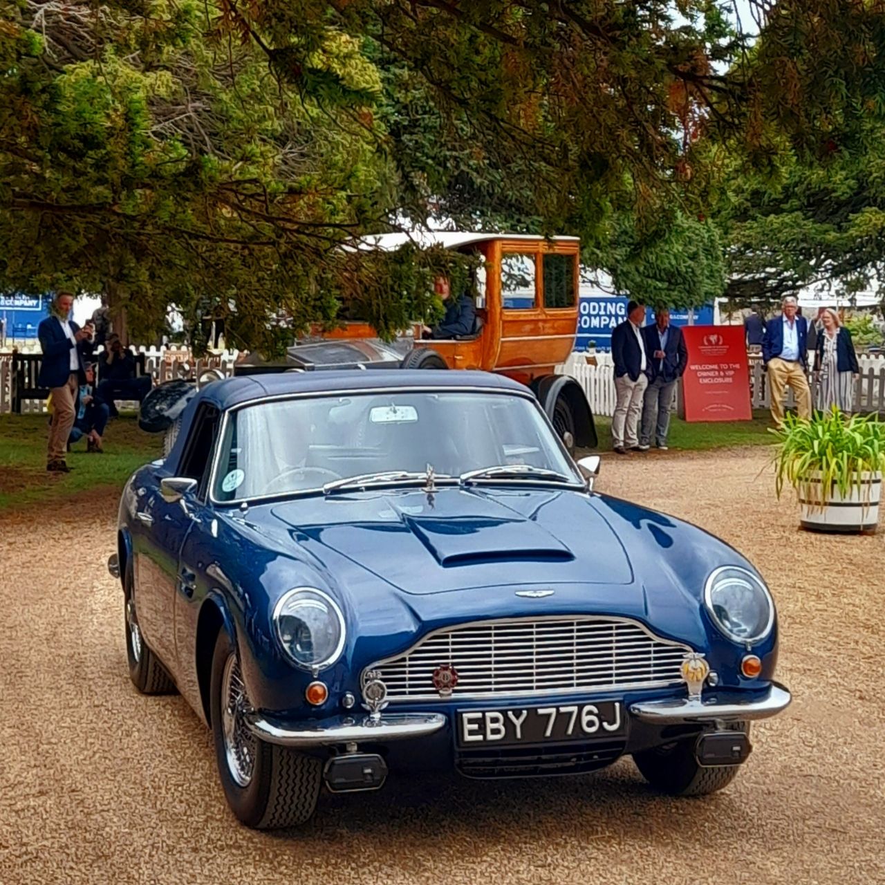 Some of the very best classic Aston Martin motorcars on display at Hampton Court Palace yesterday.
