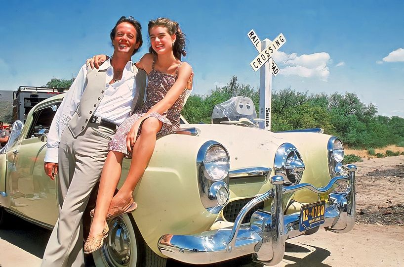 Actress Brooke Shields sitting on top of a 1950 Studebaker Commander Coupe! in the movie ‘Wanda Nevada